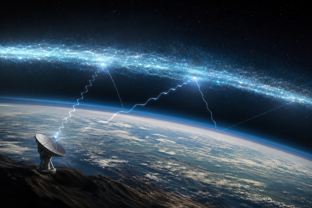 Foguete sonda revela que “nuvens” metálicas no alto da atmosfera são mais turbulentas do que se imaginava Camada metálica irregular na ionosfera refletindo ondas de rádio sobre o horizonte da Terra